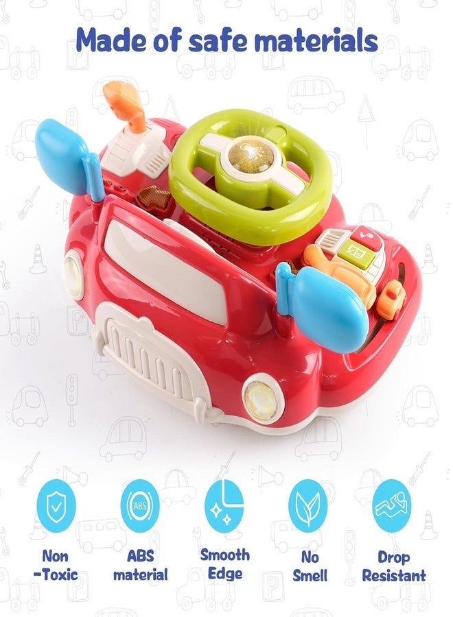 Jet Roy Children's Steering Wheel Toy, Multifunctional Car Steering Wheel with Light and Music, Steering Wheel for Children from 2 Years, Gift for Boys and Girls, Red - Image 5